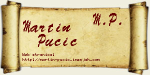 Martin Pučić vizit kartica